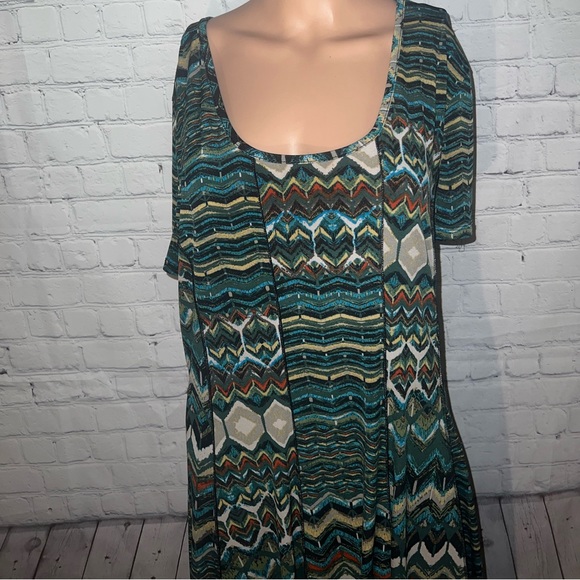 Sami & Jo Green multicolor long dress size XL - Picture 2 of 11
